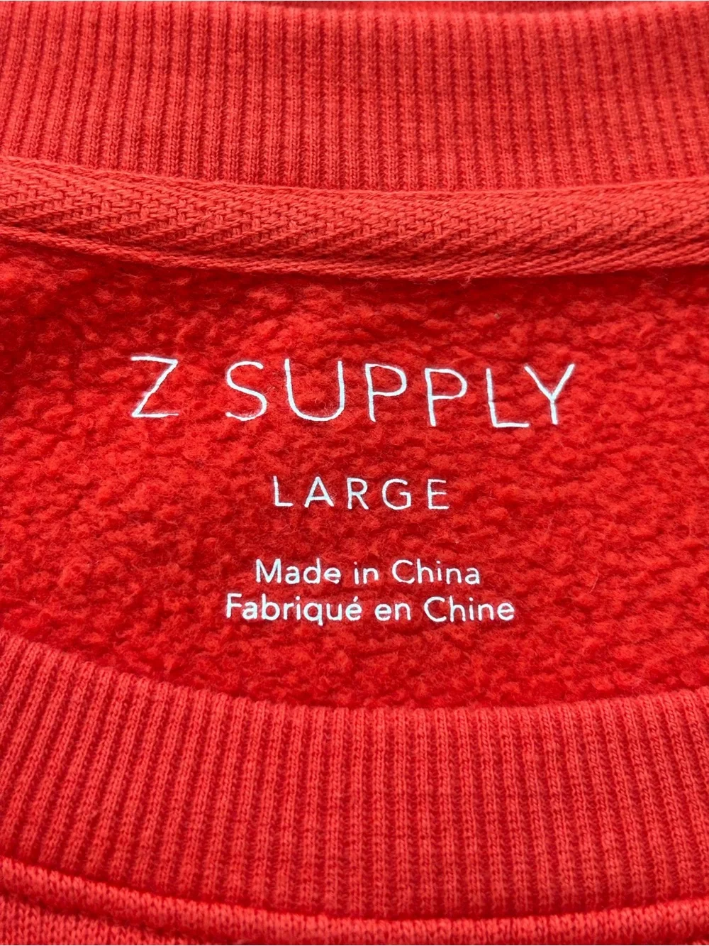 Z Supply USA Sunday Sweatshirt NWT Classic Crew Neck Comfort Style L